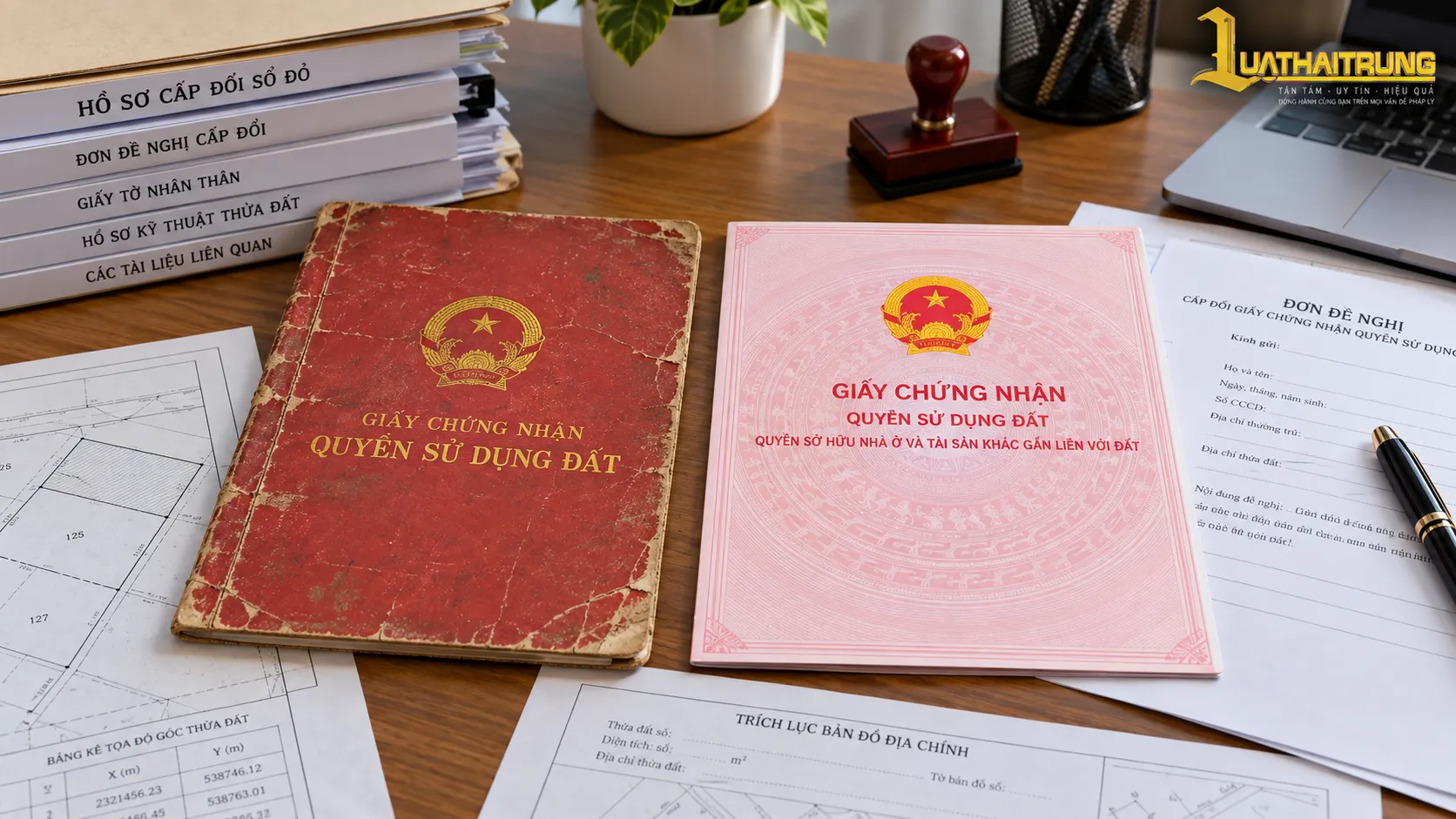 Cấp đổi sổ đỏ: Hướng dẫn pháp lý và điểm cần lưu ý | Luật Hải Trung