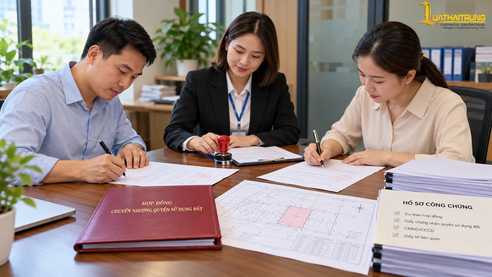 Công chứng hợp đồng chuyển nhượng đất | Luật Hải Trung
