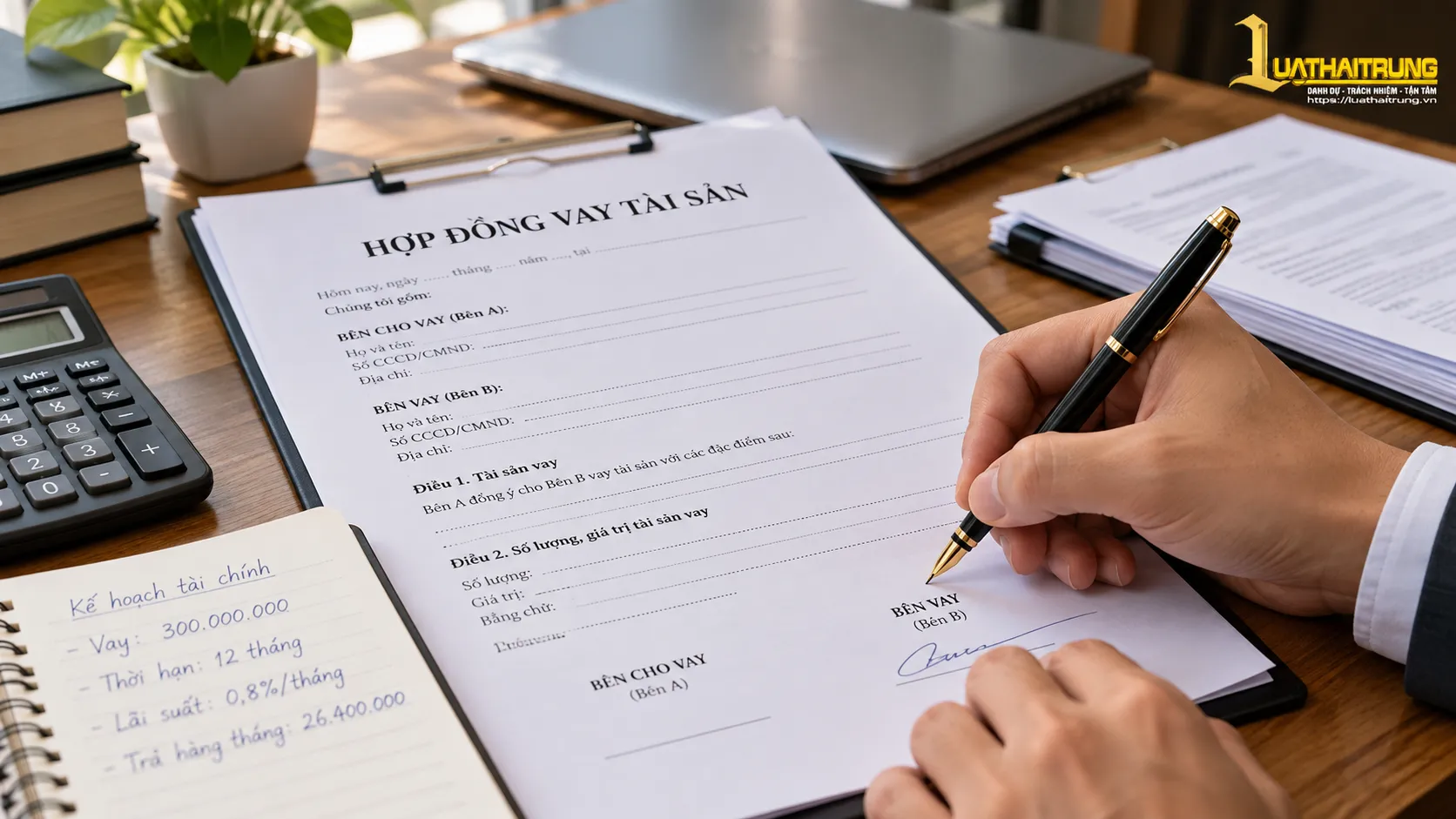 Hợp đồng vay tài sản: Điều kiện, hồ sơ và lưu ý pháp lý | Luật Hải Trung