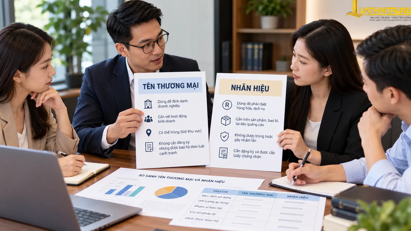 Phân biệt tên thương mại và nhãn hiệu | Luật Hải Trung