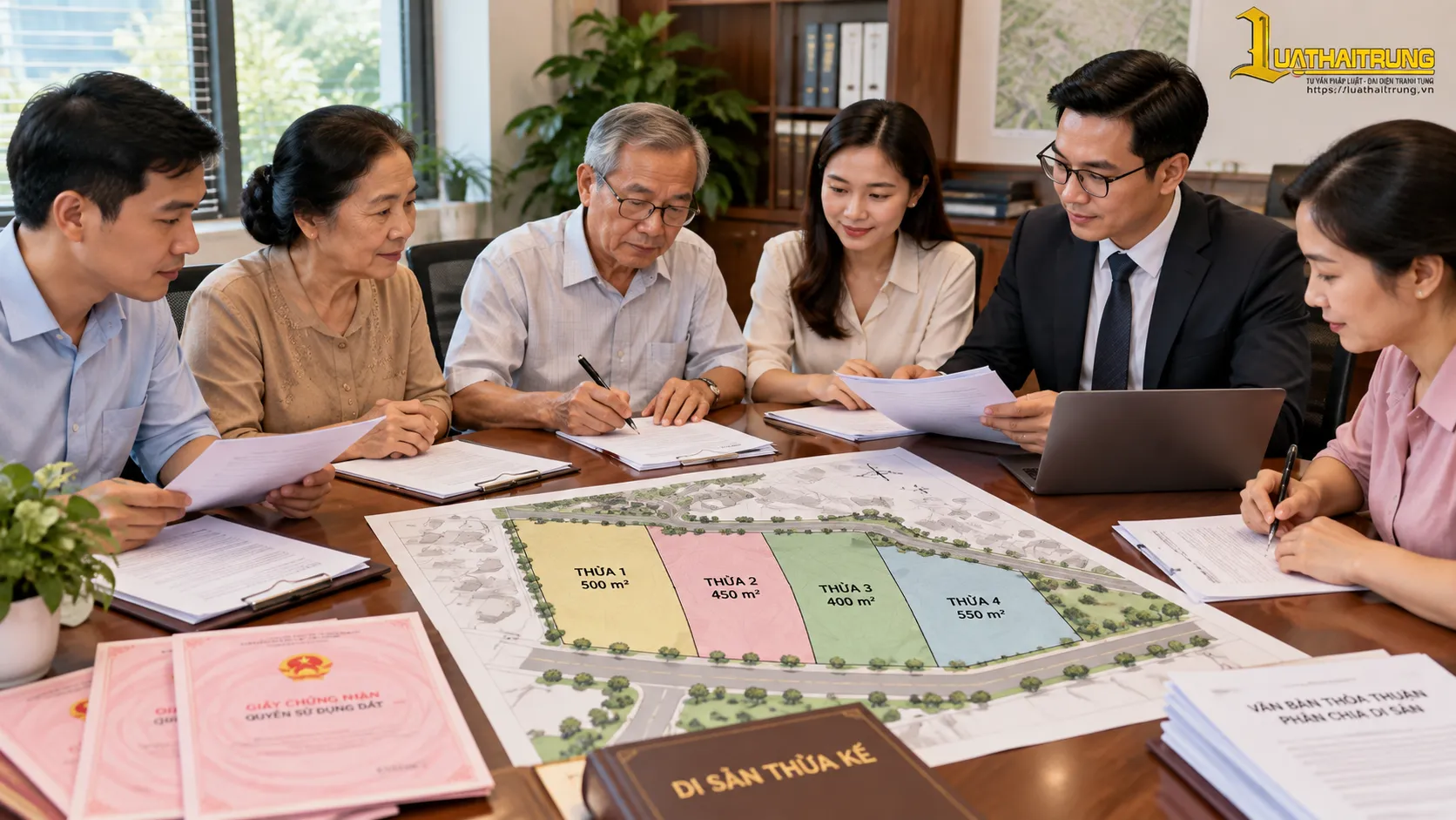Phân chia di sản thừa kế là đất đai | Luật Hải Trung