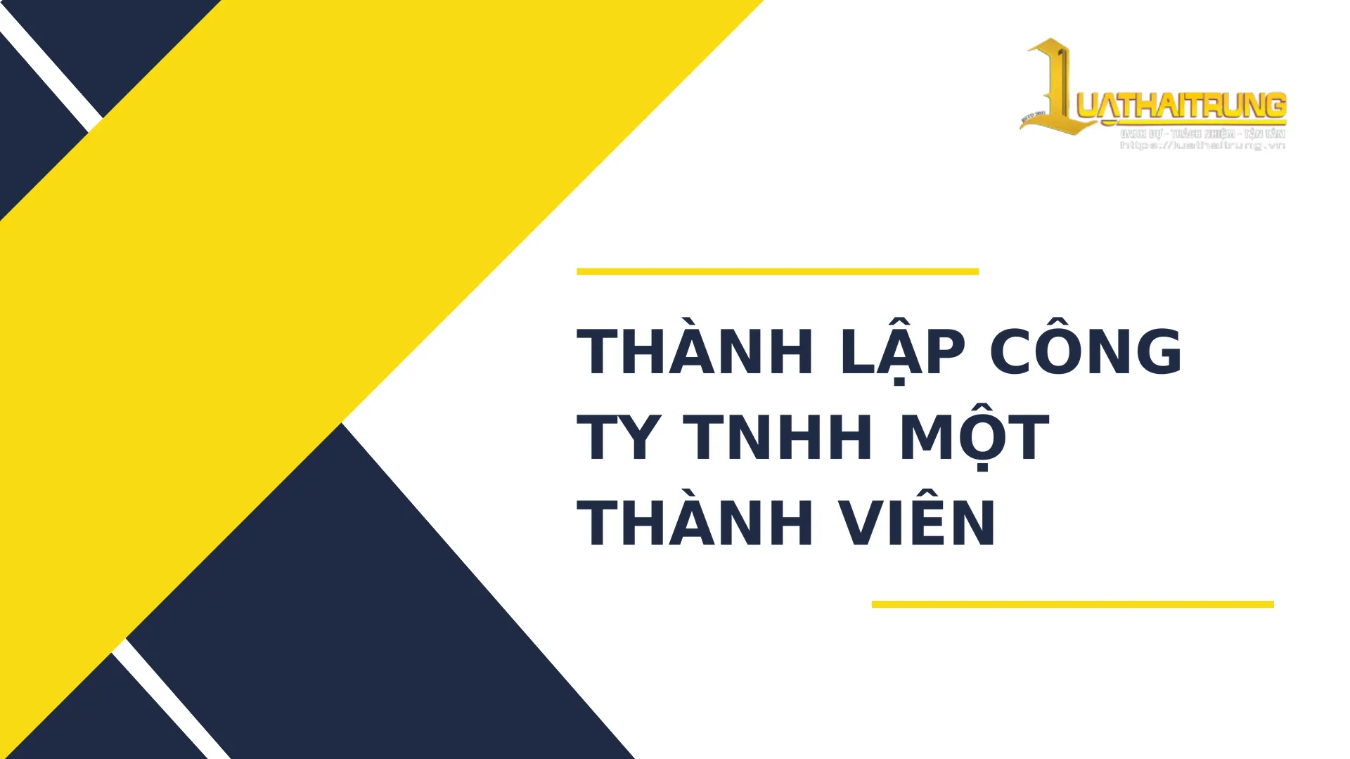 Thành lập công ty TNHH một thành viên | Luật Hải Trung
