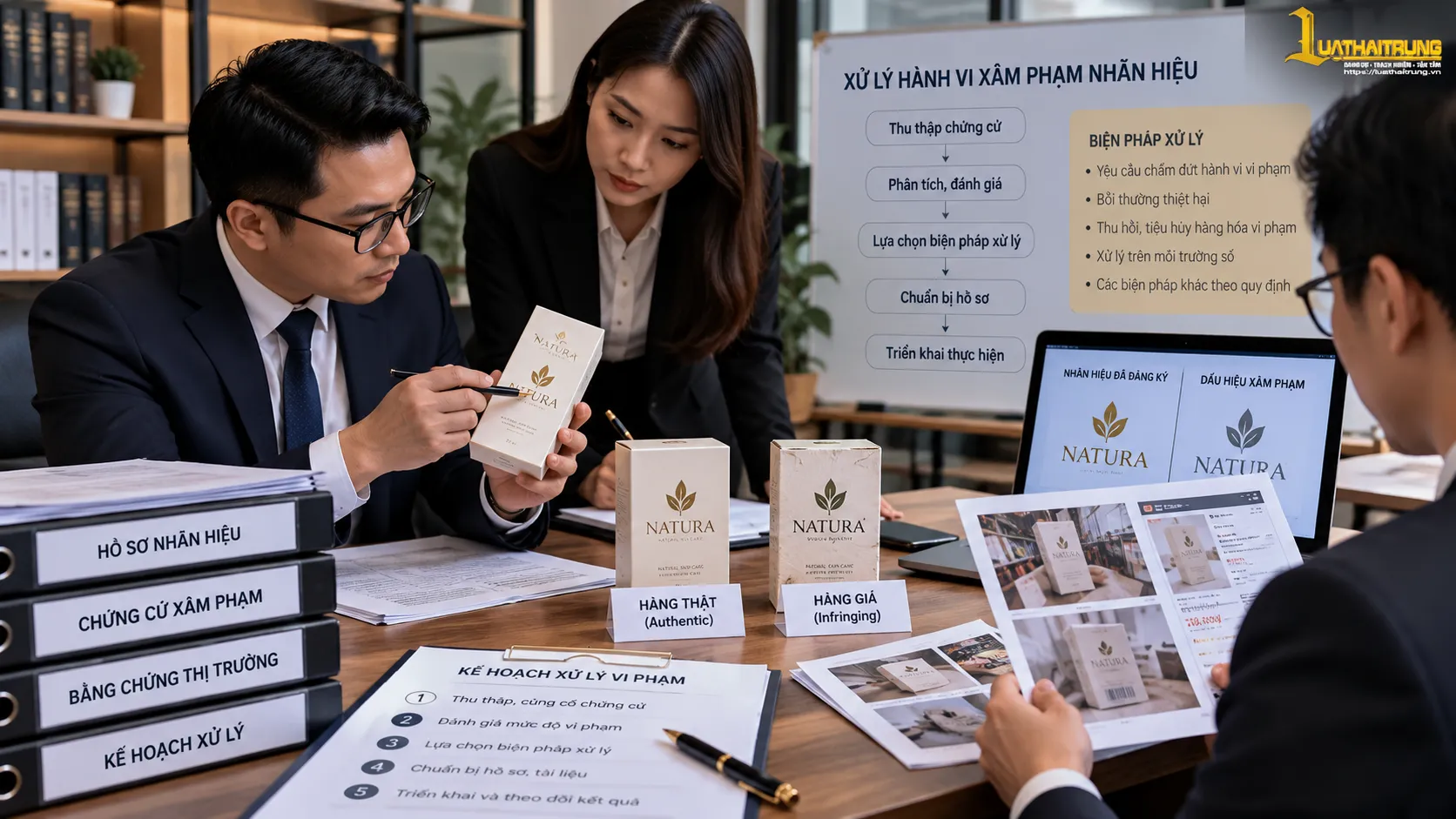 Xử lý hành vi xâm phạm nhãn hiệu | Luật Hải Trung